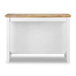 Rackhams Florence Breakfast Bar Kitchen Island with Shelves - Dove Grey - thumbnail 4
