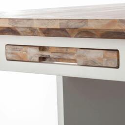 Rackhams Florence Breakfast Bar Kitchen Island with Shelves - Dove Grey - thumbnail 6
