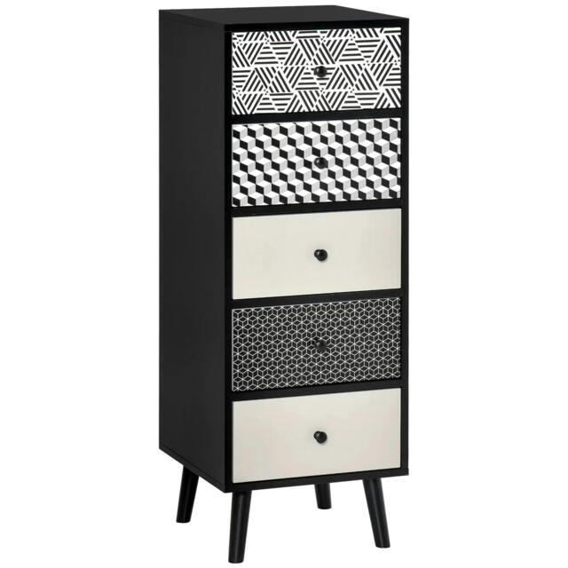 Rackhams Chest of Drawers, 5 Drawer Dresser, Vertical Storage Organizer Unit for Bedroom, Living Room - image 1