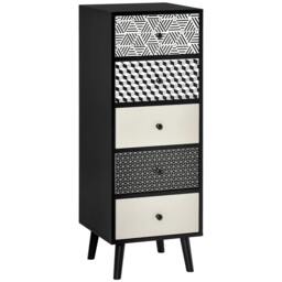 Rackhams Chest of Drawers, 5 Drawer Dresser, Vertical Storage Organizer Unit for Bedroom, Living Room - thumbnail 1