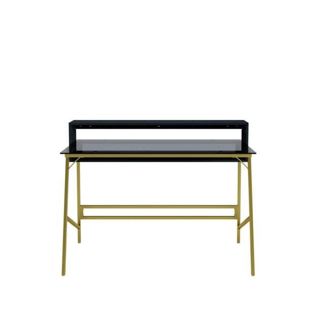 Rackhams Morgan Writing Desk in Black & Gold - image 1