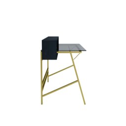 Rackhams Morgan Writing Desk in Black & Gold - thumbnail 2