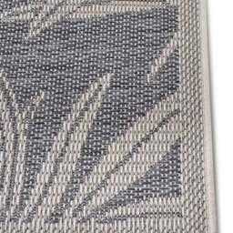 Rackhams Indoor & Outdoor Tribal Floral Rug – Grey - 76X150 cm - thumbnail 4