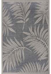 Rackhams Indoor & Outdoor Tribal Floral Rug – Grey - 76X150 cm