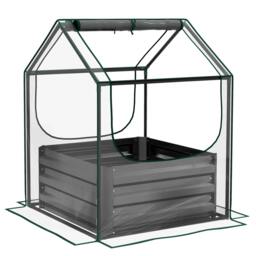 Rackhams 61 x 61cm Garden Planter Bed, with Cover - Grey - thumbnail 1