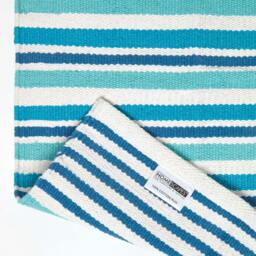 Rackhams Striped Cotton Modern Rug Scandinavian Style - Black & Grey - 150 x 240 cm - thumbnail 6