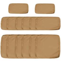 Rackhams Garden Rattan Sofa Set Polyester Cover Replacement No Cushion Beige - Grey - thumbnail 2