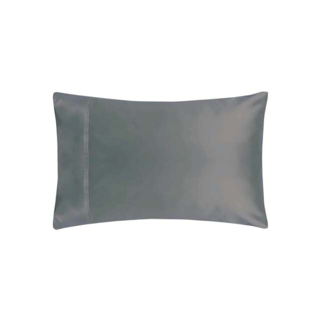 Rackhams 200 Thread Count Egyptian Cotton Housewife Pillowcases (Pair) - Slate - One Size - Slate - 100% Egyptian Cotton - image 1