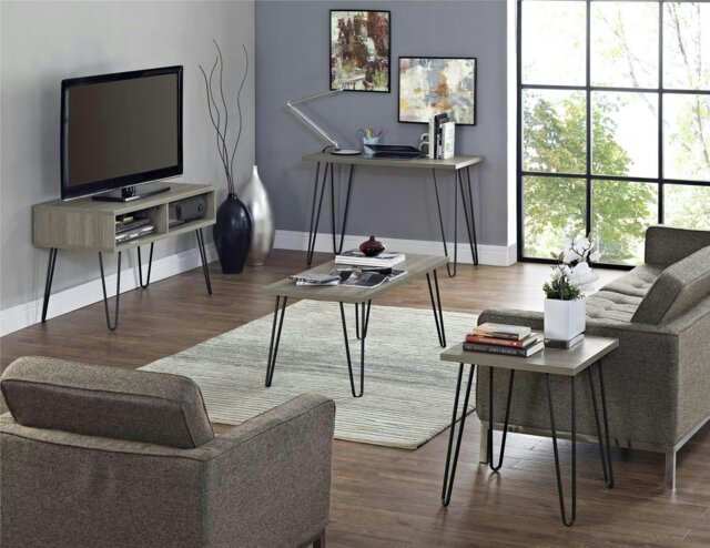 Rackhams Owen Retro Coffee Table in Rustic Oak Look - Brown - image 1