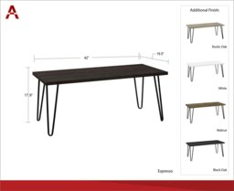 Rackhams Owen Retro Coffee Table in Rustic Oak Look - Brown - thumbnail 3