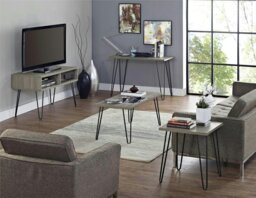 Rackhams Owen Retro Coffee Table in Rustic Oak Look - Brown - thumbnail 1