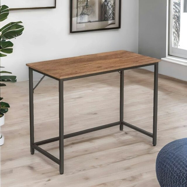 Rackhams Industrial Computer Desk Home Office Workstation Rustic Brown - image 1