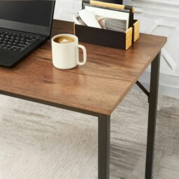 Rackhams Industrial Computer Desk Home Office Workstation Rustic Brown - thumbnail 4
