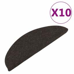 Rackhams Stair Mats Self-adhesive 10 pcs Black 56x17x3 cm - thumbnail 2