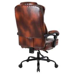 Rackhams Heavy Duty Executive Office Chair with Footrest, Ergonomic High Back Desk Chair, Adjustable Angle Chair - PU Leather - thumbnail 6