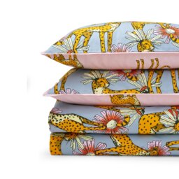 Rackhams Untamed Cheetah Cotton Reversible Duvet Cover Set Grey - Super King - Grey - thumbnail 6