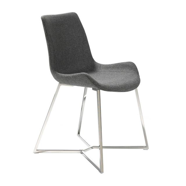 Rackhams Dark Grey Fabric Chair 4009 - image 1