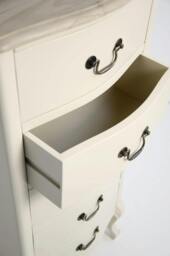 Rackhams Juliette Tallboy 5 Drawer French Style Bedroom Chest - Champagne, Cream - thumbnail 6