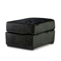 Rackhams Chelsea / Crystal Crushed Velvet Footstool - Silver - thumbnail 3
