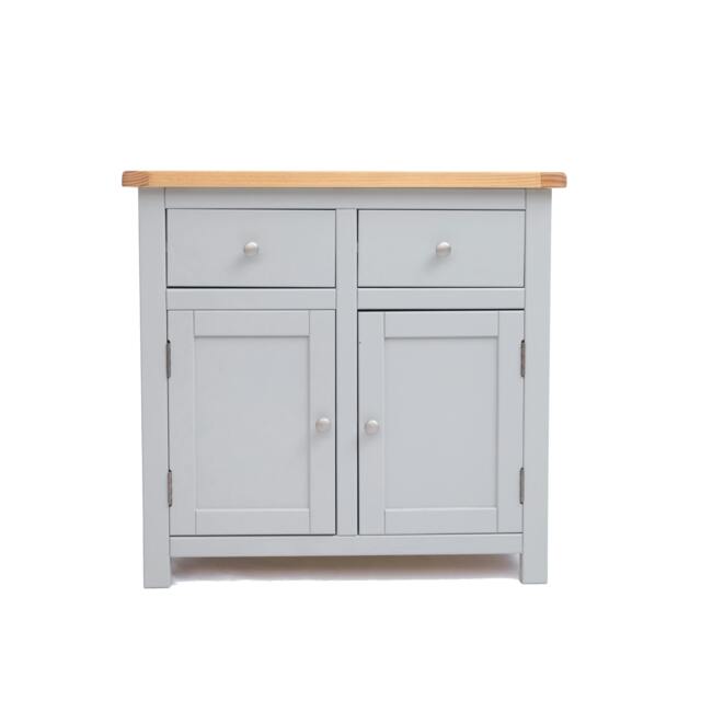 Rackhams Argenta Light Grey 2 Drawer 2 Door Sideboard Chrome Knob - Light Grey - image 1