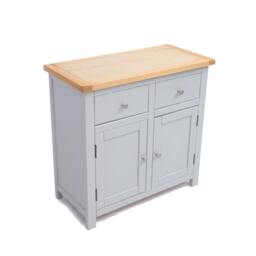 Rackhams Argenta Light Grey 2 Drawer 2 Door Sideboard Chrome Knob - Light Grey - thumbnail 4