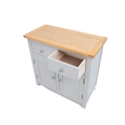Rackhams Argenta Light Grey 2 Drawer 2 Door Sideboard Chrome Knob - Light Grey - thumbnail 6
