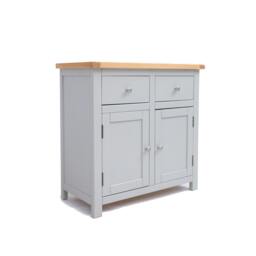 Rackhams Argenta Light Grey 2 Drawer 2 Door Sideboard Chrome Knob - Light Grey - thumbnail 3