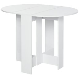 Rackhams Folding Dining Table Foldable Drop Leaf Dinner Table for Kitchen - Grey - thumbnail 3