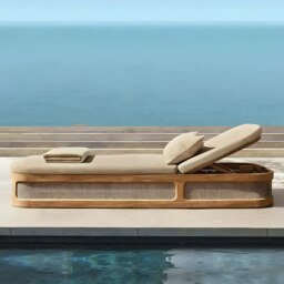Rackhams Marina Reclining Outdoor Sun Lounger, Daybed - Style C - thumbnail 6