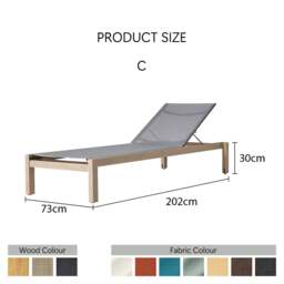 Rackhams Marina Reclining Outdoor Sun Lounger, Daybed - Style C - thumbnail 1