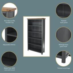 Rackhams Dunkeld Tall 5-Shelf Bookcase - thumbnail 6