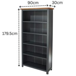 Rackhams Dunkeld Tall 5-Shelf Bookcase - thumbnail 3