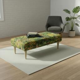 Rackhams Elegant Abstract Upholstered Dining Bench Seat - Handcrafted UK Designer Pattern Bench - istools - 38 x 18 Inches (97 x 46cm) - thumbnail 5