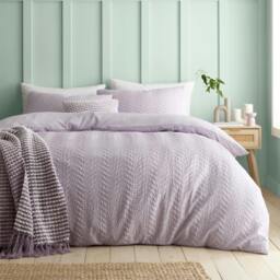 Rackhams Heatset Wave Lilac Duvet Cover Set - Double - thumbnail 4
