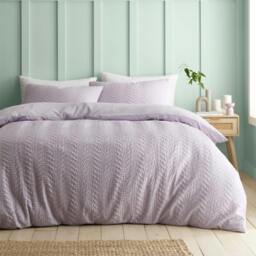 Rackhams Heatset Wave Lilac Duvet Cover Set - Double - thumbnail 3