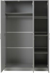 Rackhams Dakota 3 Door Triple Wardrobe 4 Piece Bedroom Set - Dark Grey - thumbnail 5