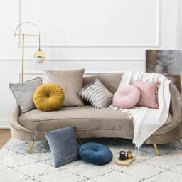 Rackhams SE96 Set Of Three Cushions - Yellow - thumbnail 3