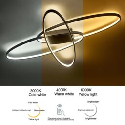 Rackhams 90cm W LED Ceiling Light Living Room Lamp - 3 Light Colour - thumbnail 4