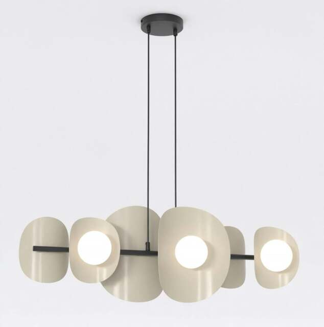 Rackhams ELEMENTI Pendant lamp 6 x G9 Mocha with White Shade - image 1