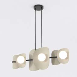 Rackhams ELEMENTI Pendant lamp 6 x G9 Mocha with White Shade - thumbnail 2