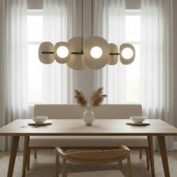 Rackhams ELEMENTI Pendant lamp 6 x G9 Mocha with White Shade - thumbnail 5