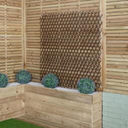 Rackhams 1.8m x 1.2m Large Expanding Garden Willow Trellis Plant Support - thumbnail 2
