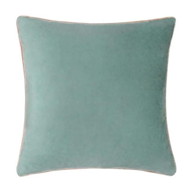Rackhams Meridian Velvet Cushion Cover - Mineral/Blush - 45cm x 45cm - Mineral/Blush - 100% Polyester - image 1