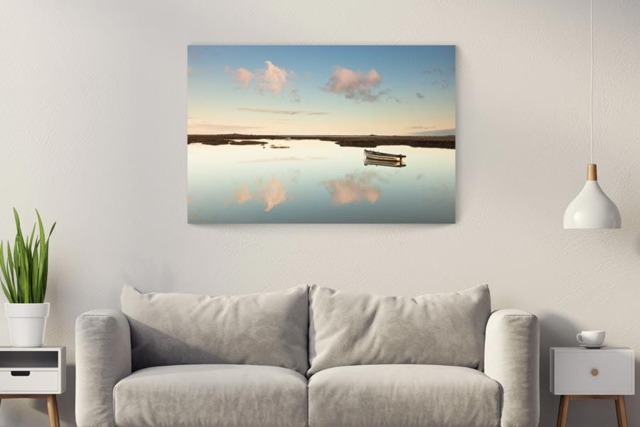 Rackhams Boat and Clouds - Framed Print 30 x 20 inch - image 1
