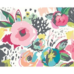 Rackhams Abstract Floral Wall Mural - Pink - Medium - W300cm x H240cm - thumbnail 2