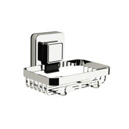 Rackhams Pushloc Stainless Steel Suction Wall Mounted Soap Basket - thumbnail 5