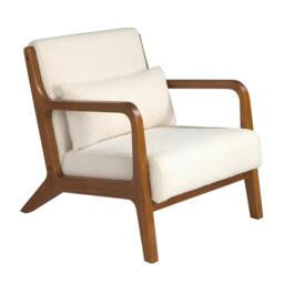 Rackhams White Fabric Armchair 5100 - Modern - Yes - No