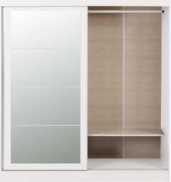 Rackhams Nevada 2 Door Sliding Wardrobe - Grey Gloss - thumbnail 6