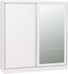 Rackhams Nevada 2 Door Sliding Wardrobe - Grey Gloss - thumbnail 3