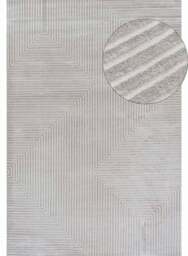 Rackhams Carmel Grey-Cream Geometric Rug - 6050 - 120X170 cm - thumbnail 1